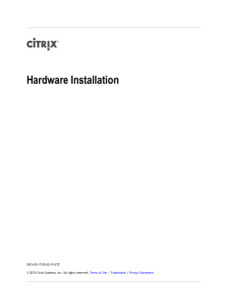 NetScaler 10 Hardware Installation