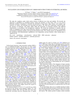 NUCLEATION AND STABILIZATION OF CARBON
