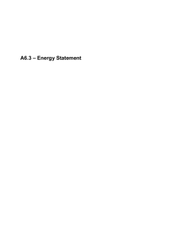 Appendix 6.3 Energy statement