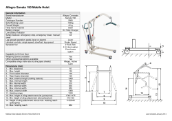Product information - Allegro Sonata 150 Mobile Hoist | Medical Aids