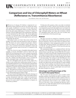 AGR-181: Comparison and Use of Chlorophyll Meters on Wheat