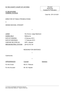 DPP v Stewart - 11/02/2013 - Judge Maidment
