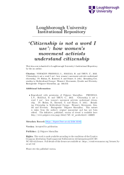 Citizenship is not a word I use Nyhagen Predelli et al final version