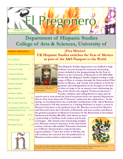 El Pregonero 2014 - Hispanic Studies