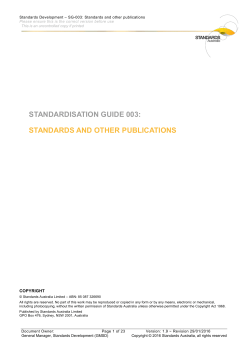 SG-003 Standards and Other Publications