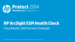 HP ArcSight ESM Health Check