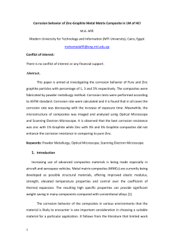 Corrosion behavior of Zinc-Graphite Metal Matrix Composite in 1M