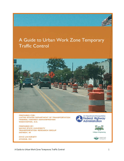 1.0 a guide to urban work zone temporary traffic control