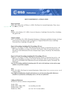 HOW TO REFERENCE A PUBLICATION Paper in journal