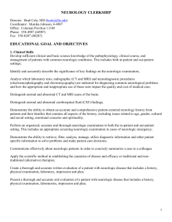 Neurology Rotation Packet - Loma Linda University School of