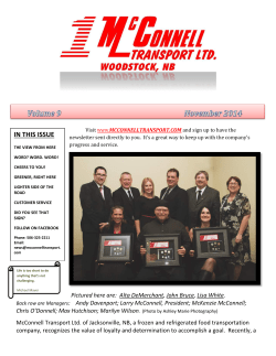 McConnell Newsletter &ndash; November 2014