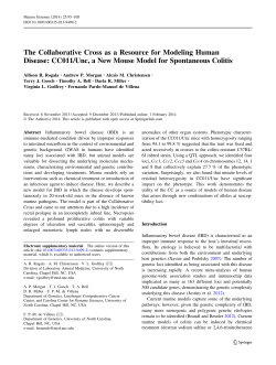 The Collaborative Cross as a Resource for Modeling Human