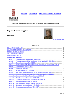 Papers of Jackie Huggins MS 4426