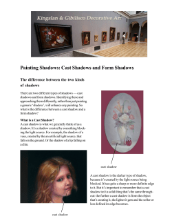 Painting Shadows: Cast Shadows and Form Shadows