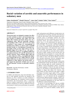 Racial variation of aerobic and anaerobic performances in