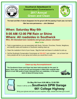 661 College Highway When: Saturday May 6th 9:00 AM