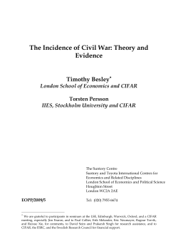 The Incidence of Civil War: Theory and Evidence - STICERD