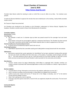 June 2016 Chamber Minutes