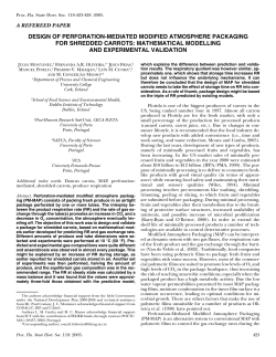 Design of perforation-mediated modified atmosphere packaging for