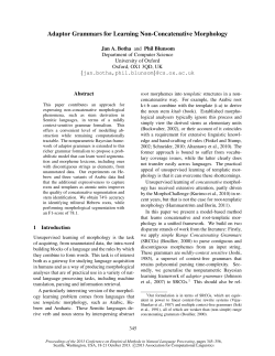 Adaptor Grammars for Learning Non