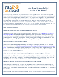 Interview with Mary DeMuth Author of Not Marked