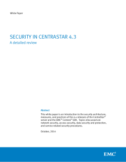 SECURITY IN CENTRASTAR 4.3