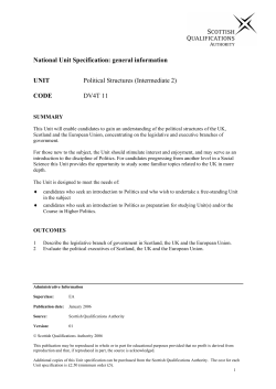 national unit specification: general information