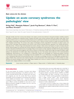 Update on acute coronary syndromes: the