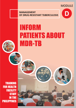 inform patients about mdr-tb - Tropical Disease Foundation