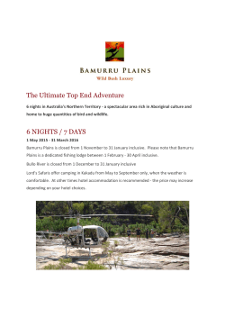 The Ultimate Top End Adventure 6 NIGHTS / 7 DAYS