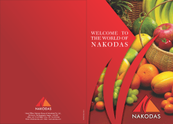 Nakodas Brochure 9 x 13 inches