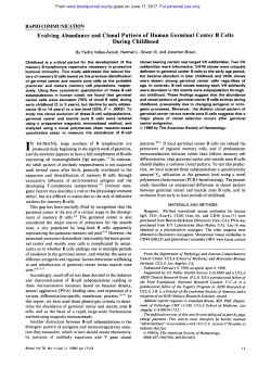 Evolving Abundance and Clonal Pattern of Human Germinal Center