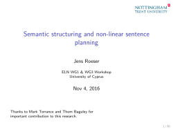 Semantic structuring and non