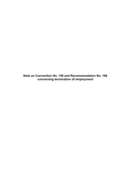 Note on Convention No. 158 and Recommendation No. 166