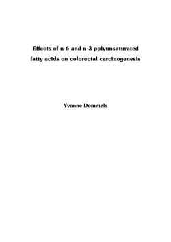 Effects of n-6 and n-3 polyunsaturated fatty acids on colorectal