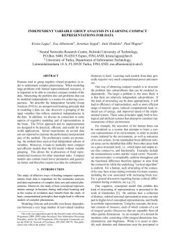 Independent Variable Group Analysis in Learning Compact