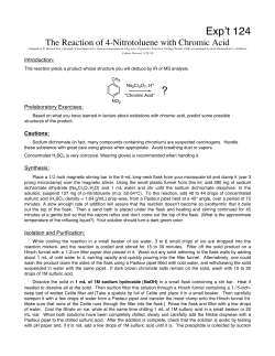 The Reaction of 4-Nitrotoluene with Chromic Acid