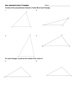 5.2 important lines in triangles