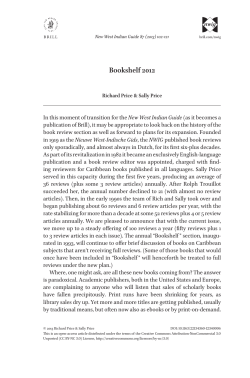 Bookshelf 2012 - Brill Online Books and Journals