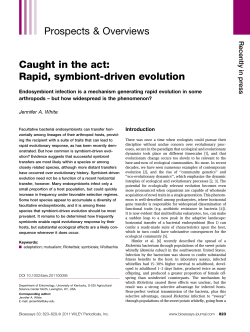 Caught in the act: Rapid, symbiontdriven evolution