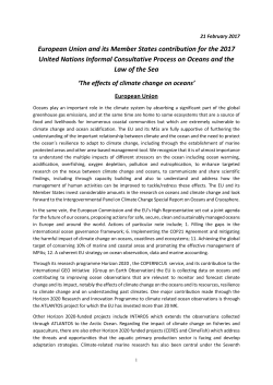 European Union and its Member States contribution for the 2017