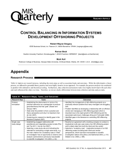 Appendix - MIS Quarterly
