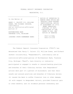 federal deposit insurance corporation