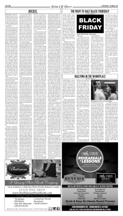 Point Of View RUCKUS THE FIGHT TO HALT BLACK THURSDAY