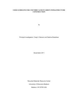 Foundry Sand User Guidelines - Recycled Materials Resource Center