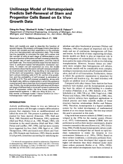 Unilineage Model of Hematopoiesis Predicts Self