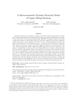 A Microeconometric Dynamic Structural Model of Copper Mining
