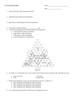 5.2 Soil Study Guide - Lemon Bay High School