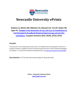 Inorganic Chemistry Changes in the Geometries of C2H2 and C2H4
