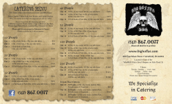 Catering Menu - Big Hoffa`s BBQ